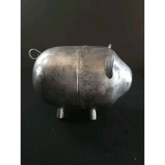 Vintage LEONARD Silver Plate Piggy Bank Pig - Picture 2 of 7